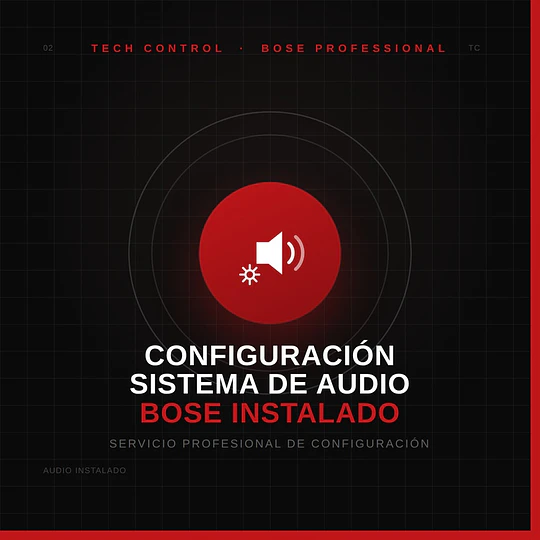 Servicio Configuracion Para Sistemas de Audio Bose Profesional