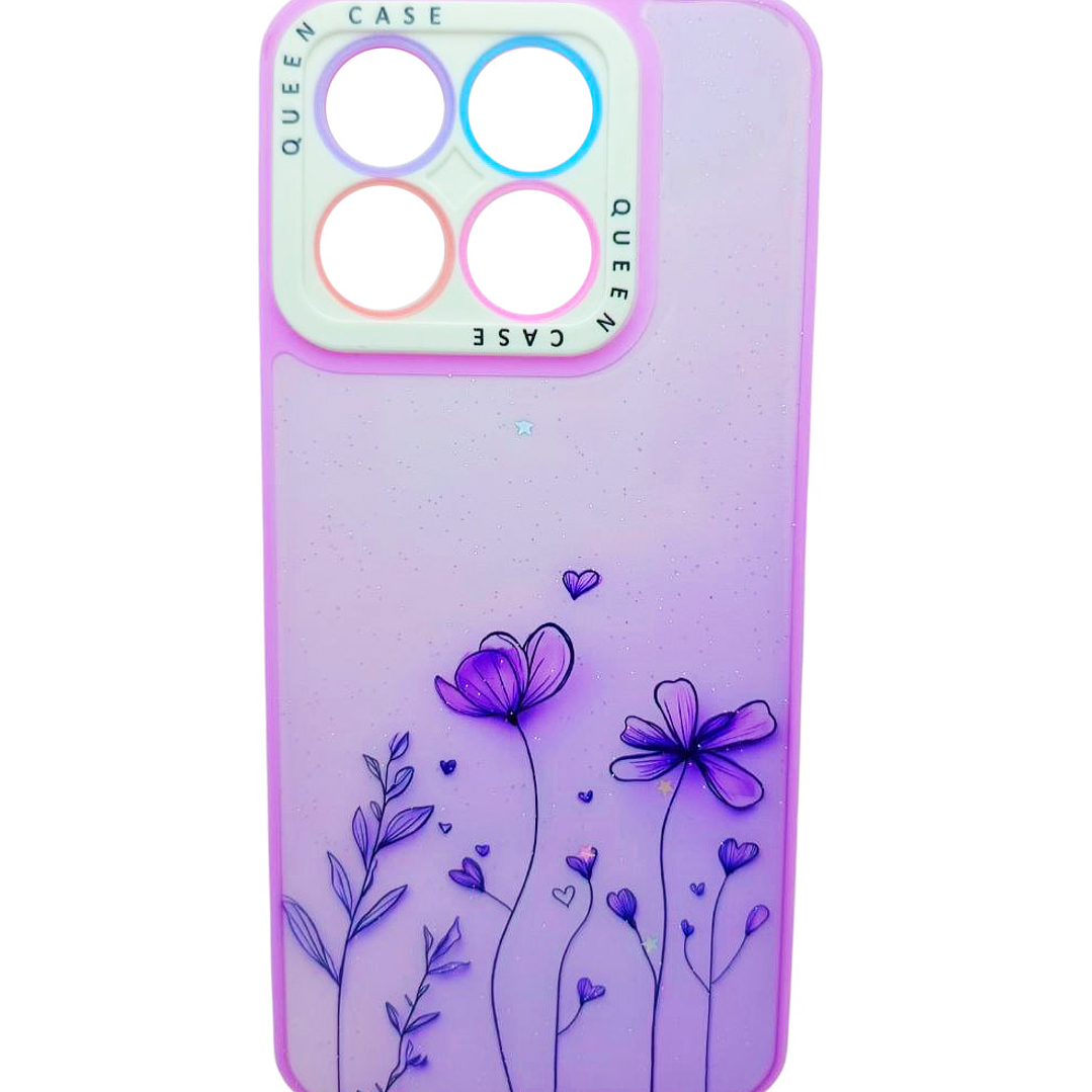 Carcasa gel para ZTE A35 / A55 Flor Lila 1