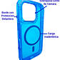 Carcasa Mágnética 360° Antishock para iPhone 16 Pro Celeste - Miniatura 3