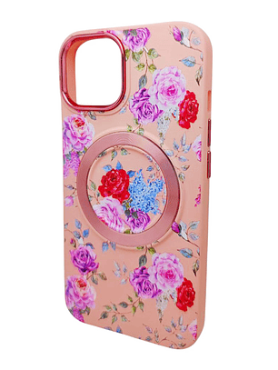 Carcasa para iPhone 13 Magnética Flores Damasco