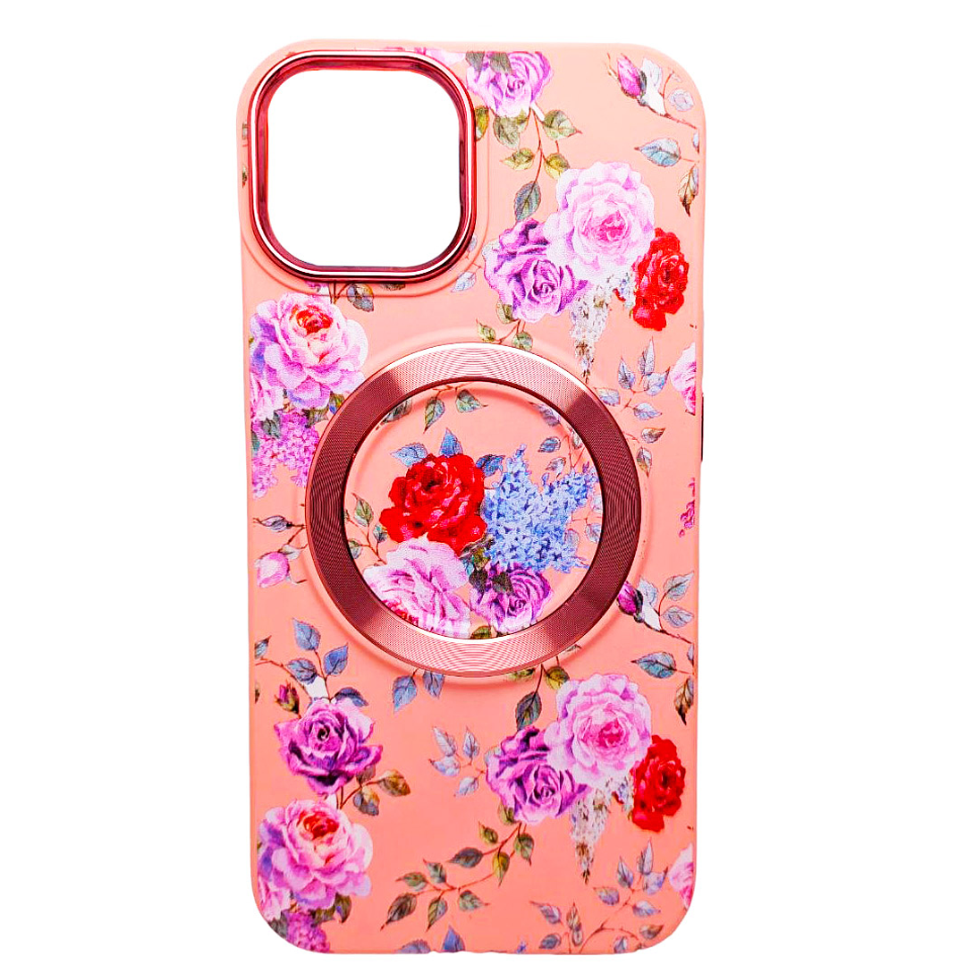 Carcasa para iPhone 13 Magnética Flores Damasco 1