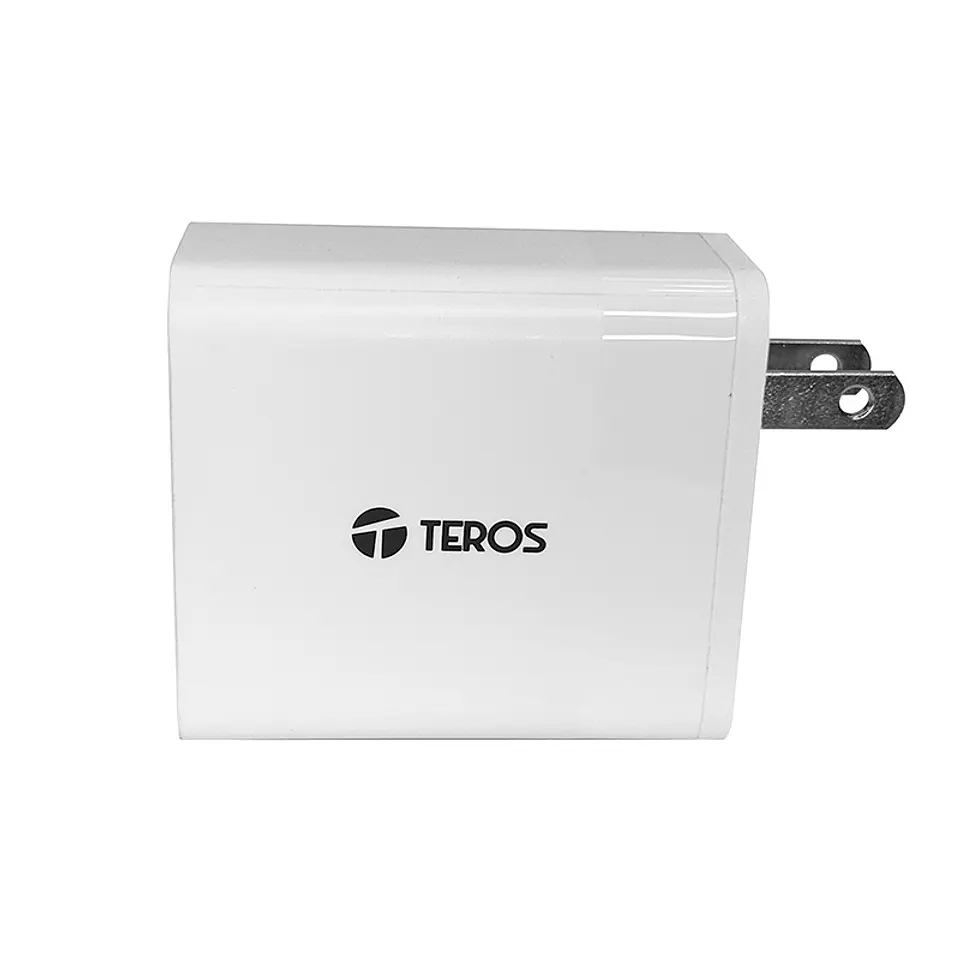 Cargador USB-A USB-C TEROS TE-70207W, GaN, PD 65W, blanco 2