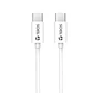 Cable USB TEROS TE-70209W, Tipo C a Tipo C, 3A, 60W Máx, blanco - Miniatura 1
