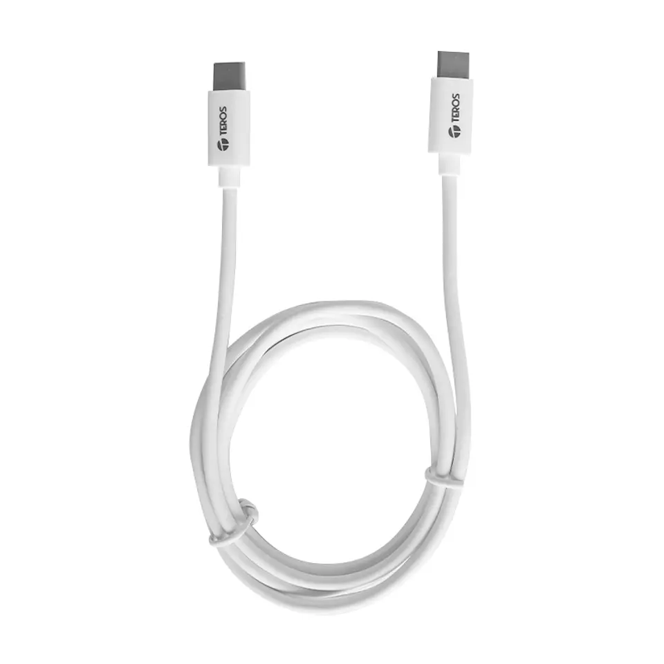 Cable USB TEROS TE-70209W, Tipo C a Tipo C, 3A, 60W Máx, blanco 2
