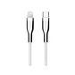 Cable USB TEROS TE-70212W, Tipo C a Lightning, 3A, 20W Máx, blanco y plateado - Miniatura 1