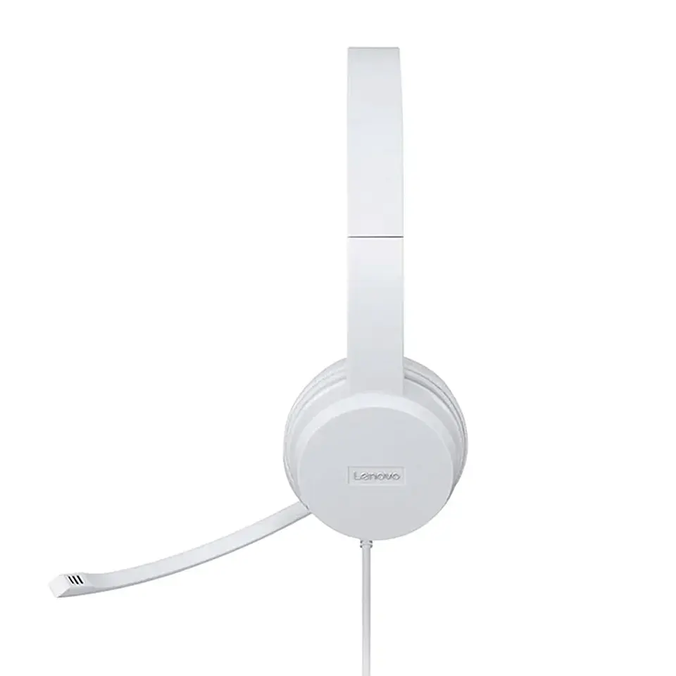 Auriculares Estereo con Microfono Lenovo 110, Interfaz USB Tipo-A, Color Cloud Grey (Gris) 3