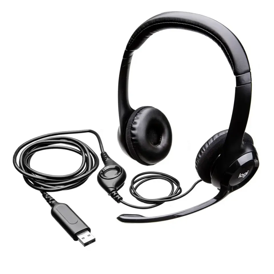 Auriculares Estereo (On-Ear) con microfono Logitech H390, Interfaz USB-A, Color negro 3
