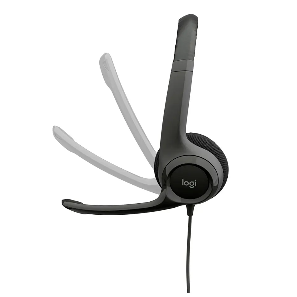 Auriculares Estereo (On-Ear) con microfono Logitech H390, Interfaz USB-A, Color negro 4