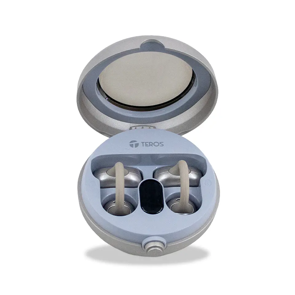 Audífonos Inalámbricos TEROS TE80712NE, Bluetooth, Carga Tipo C, Natural Titanium 2