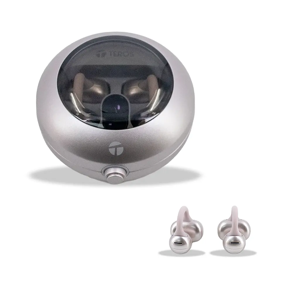 Audífonos Inalámbricos TEROS TE-80712RS, Bluetooth, Carga Tipo C, Rose Titanium 1