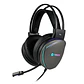Auriculares Gaming TEROS TE-8170N estéreo 7.1, micrófono, conector USB, Negro, Luces RGB - Miniatura 1