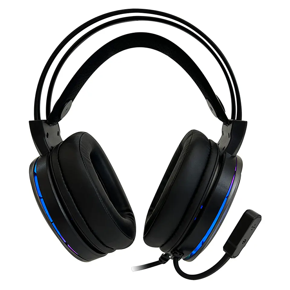Auriculares Gaming TEROS TE-8170N estéreo 7.1, micrófono, conector USB, Negro, Luces RGB 6