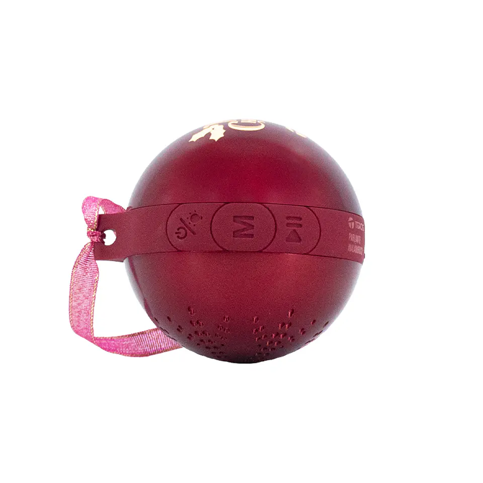 Parlante inalámbrico navideño TEROS TE-6018R, BT 5.3, 5W, 1200mAh, USB 2