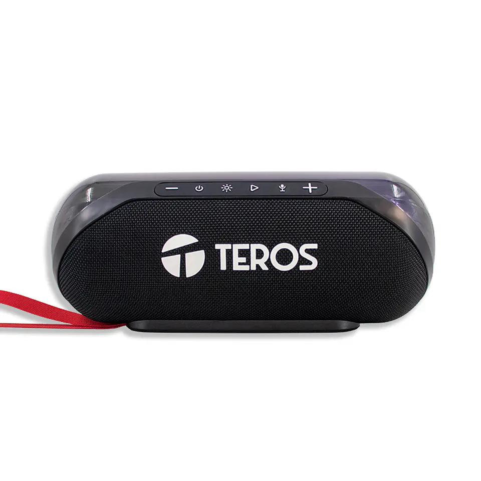 Parlante Inalámbrico Teros TE6047N, 20W, BT: 5.3, Iluminación RGB, Color Negro 1