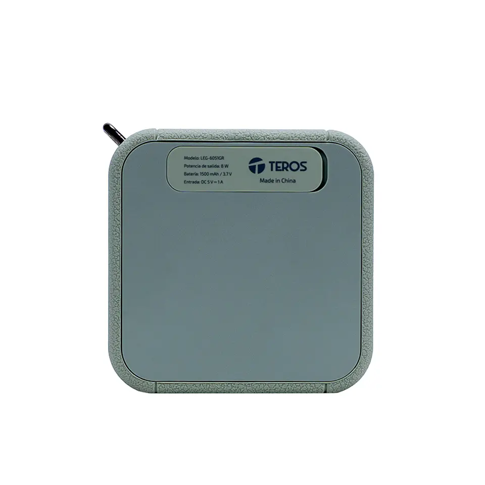 Parlante inalámbrico TEROS Legacy LEG-6051GR, BT 5.3, 8W, 1500 mAh, USB 3
