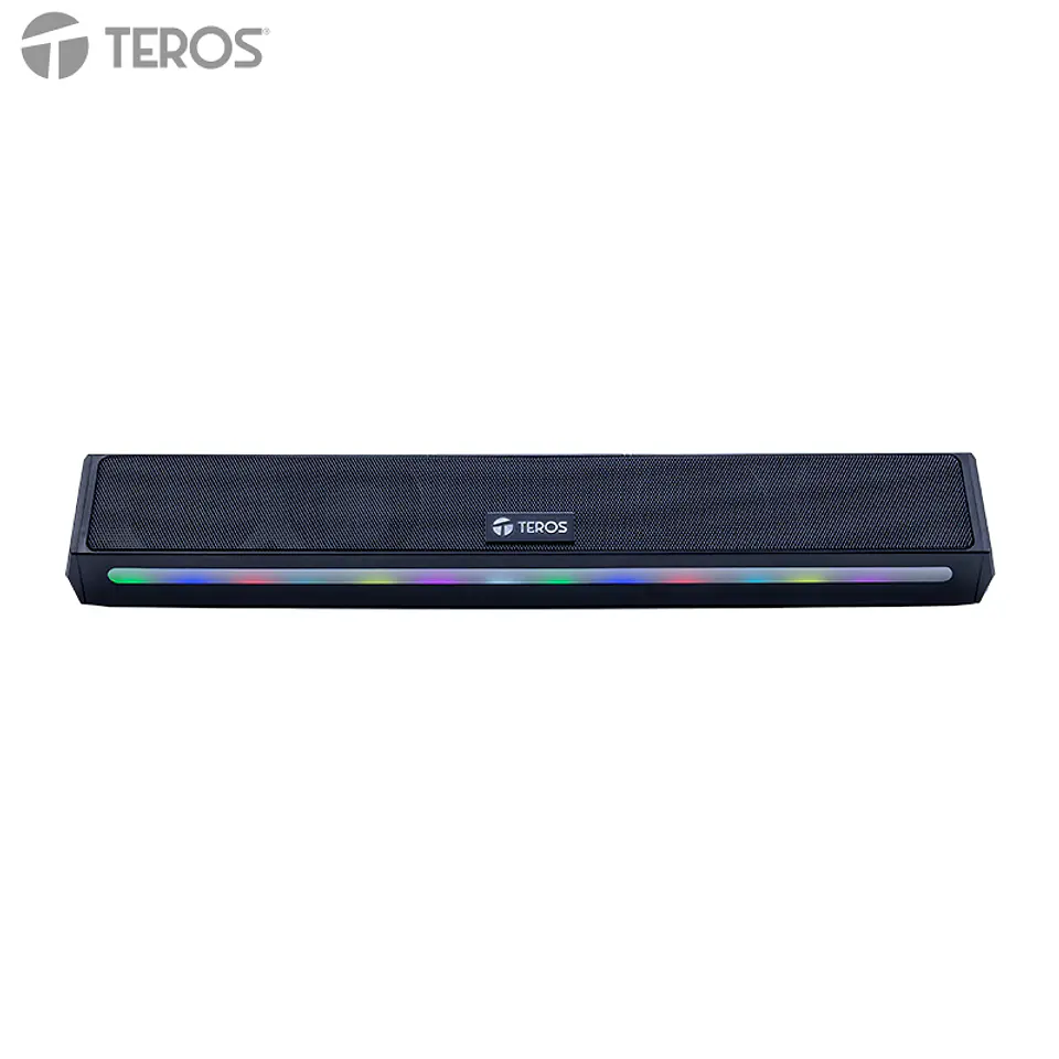 Barra de sonido portátil TEROS Vibe TE-VIB6054BLK, BT 6.0, 20W, USB, Luces LED 1
