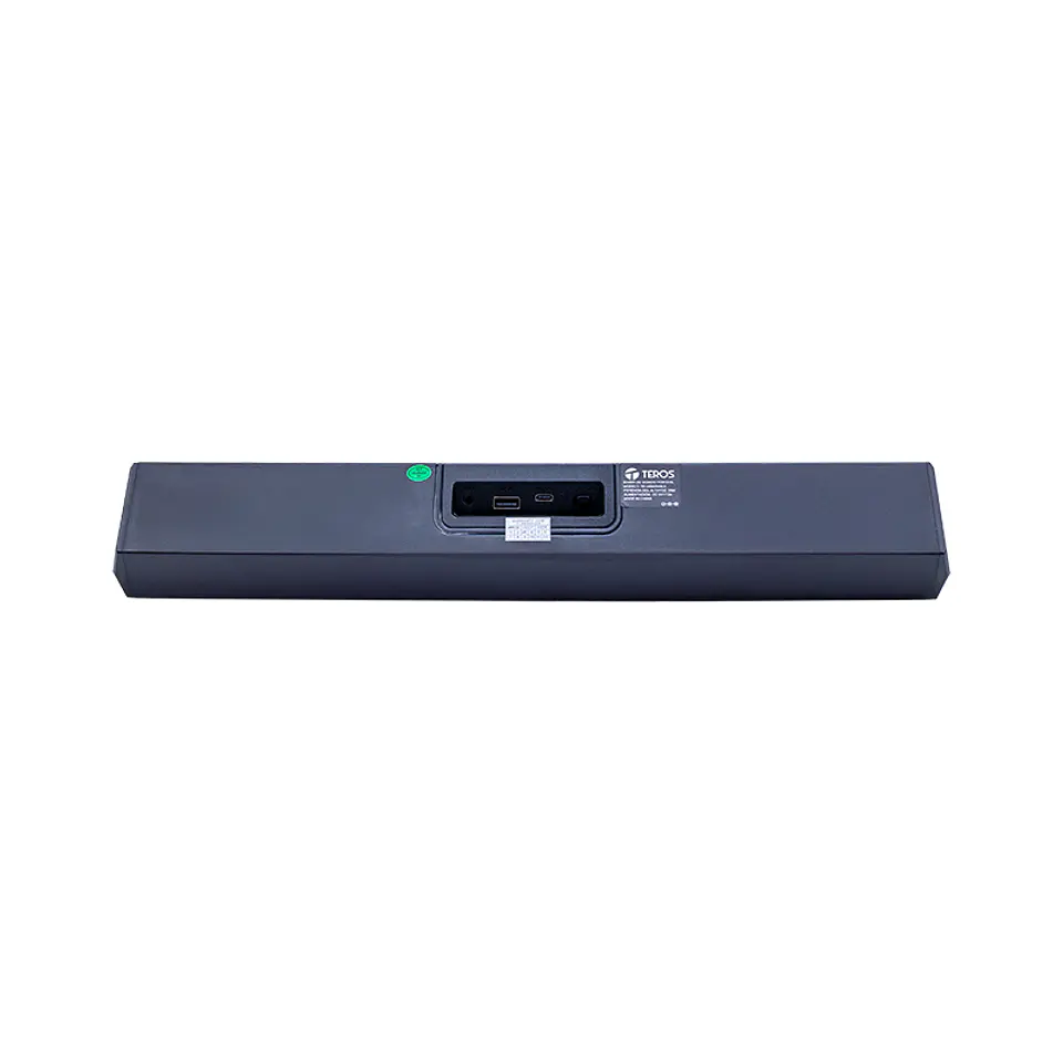 Barra de sonido portátil TEROS Vibe TE-VIB6054BLK, BT 6.0, 20W, USB, Luces LED 10