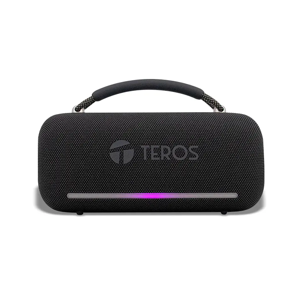 Parlante inalámbrico TEROS VIBE VB-6049BLK, BT 5.3, 60W, 4000mAh, USB, Luces LED 1