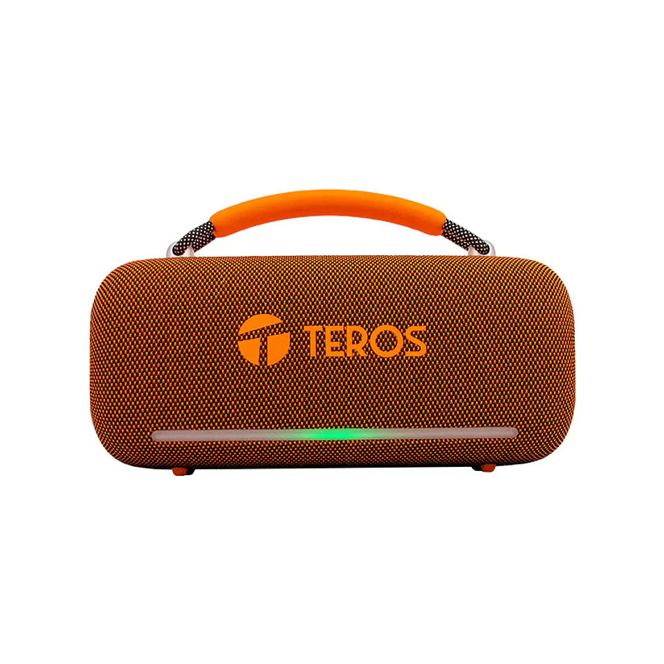 Parlante inalámbrico TEROS VIBE VB-6049OR, BT 5.3, 60W, 4000mAh, USB, Luces LED 2