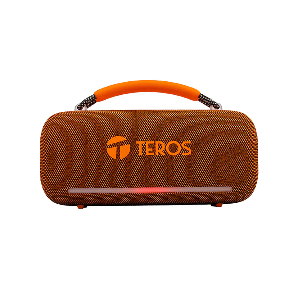Parlante inalámbrico TEROS VIBE VB-6049OR, BT 5.3, 60W, 4000mAh, USB, Luces LED 4