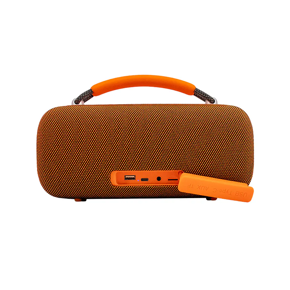 Parlante inalámbrico TEROS VIBE VB-6049OR, BT 5.3, 60W, 4000mAh, USB, Luces LED 10