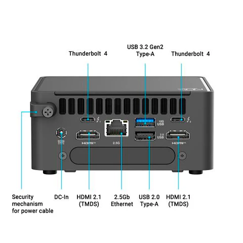 Barebone ASUS NUC 15 Pro, Intel Core 3 100U 1.2 / 4.7GHz/6C/8T/10MB Smart Cache