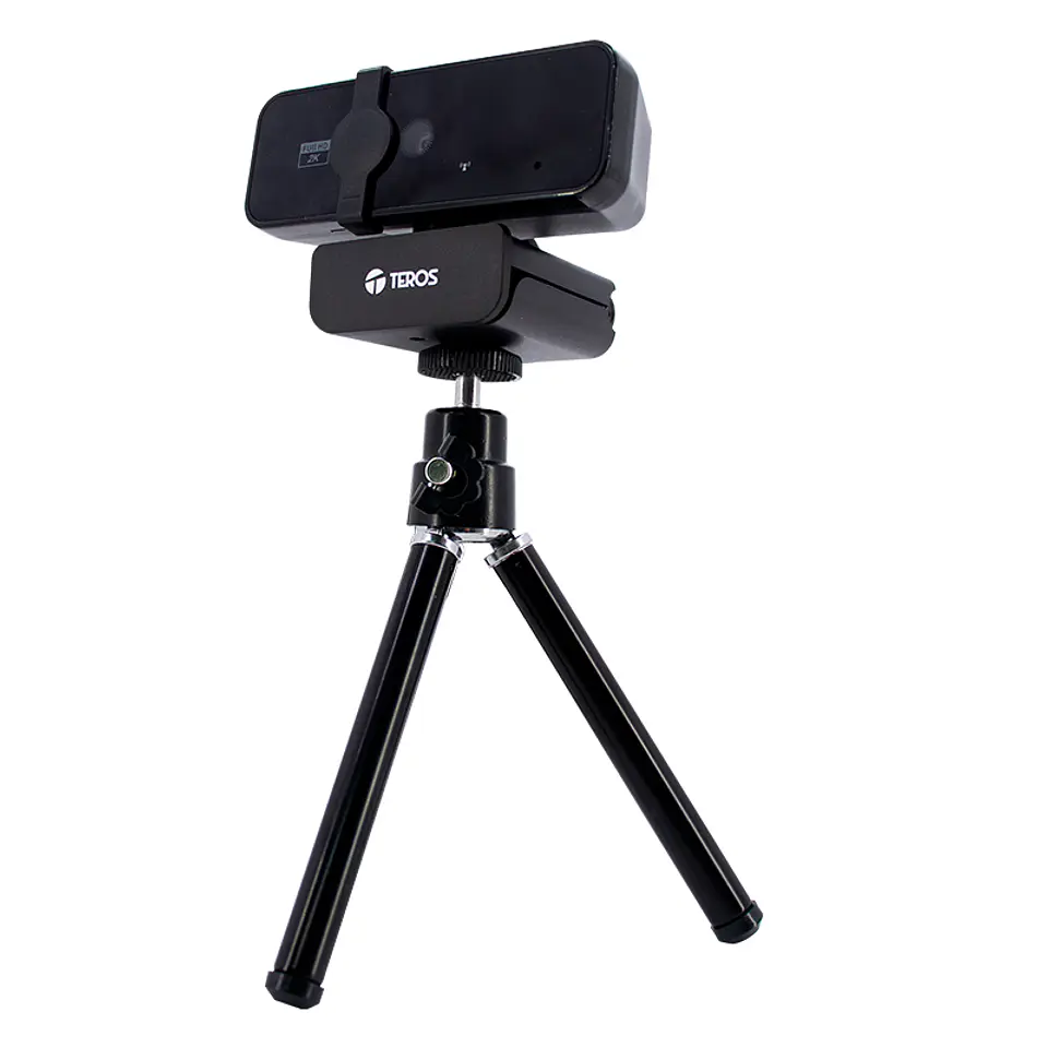 Webcam TEROS TE-9072, 2K, micrófono incorporado, USB 2.0 3