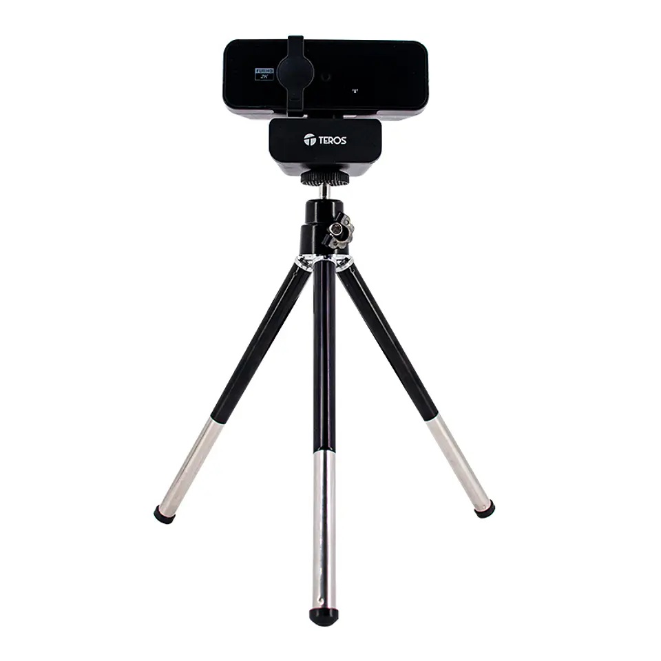 Webcam TEROS TE-9072, 2K, micrófono incorporado, USB 2.0 5