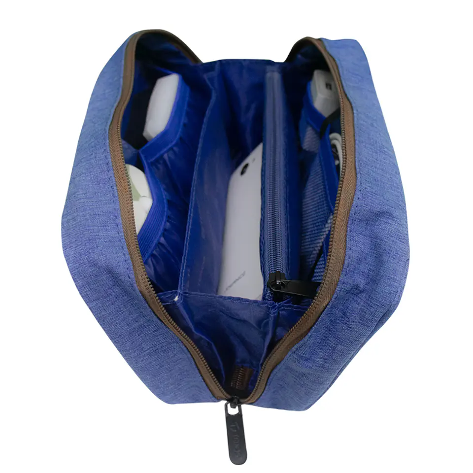 Cartuchera / Estuche / Organizador / Portacables TEROS TE-ACS9016, azul 4