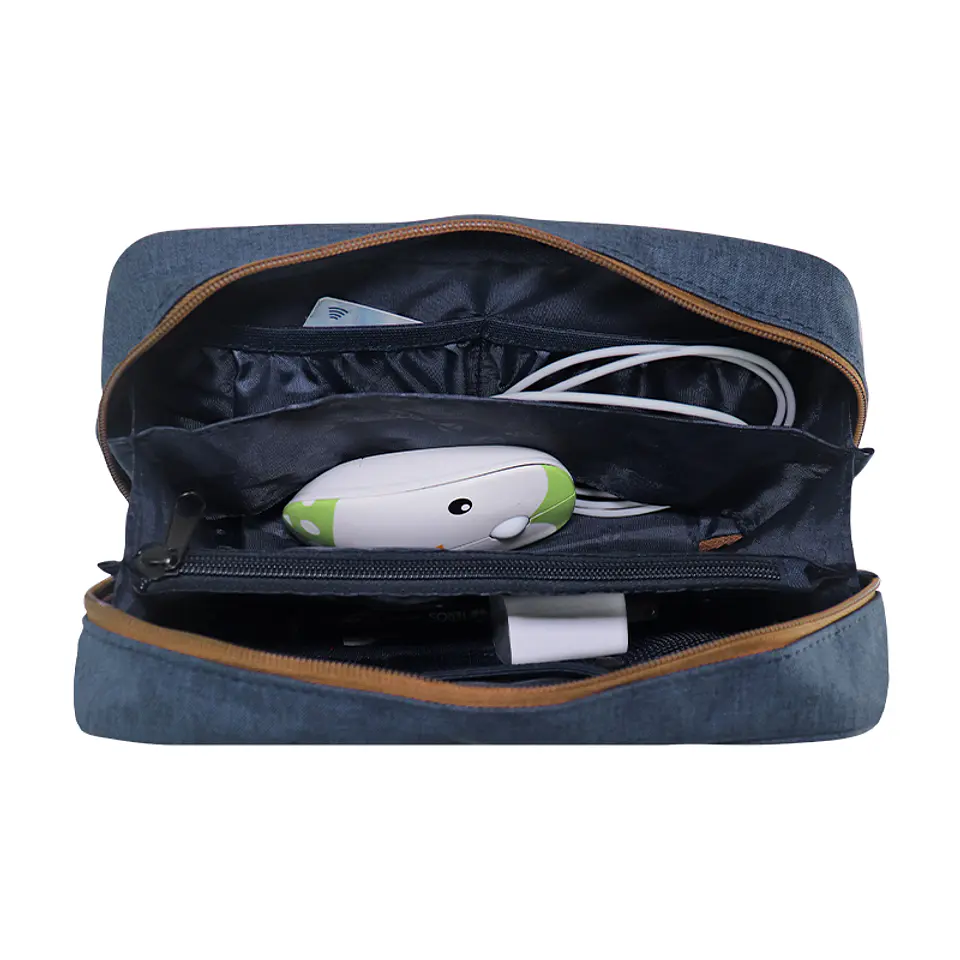 Cartuchera / Estuche / Organizador / Portacables TEROS TE-ACS9017DB, azul marino 4
