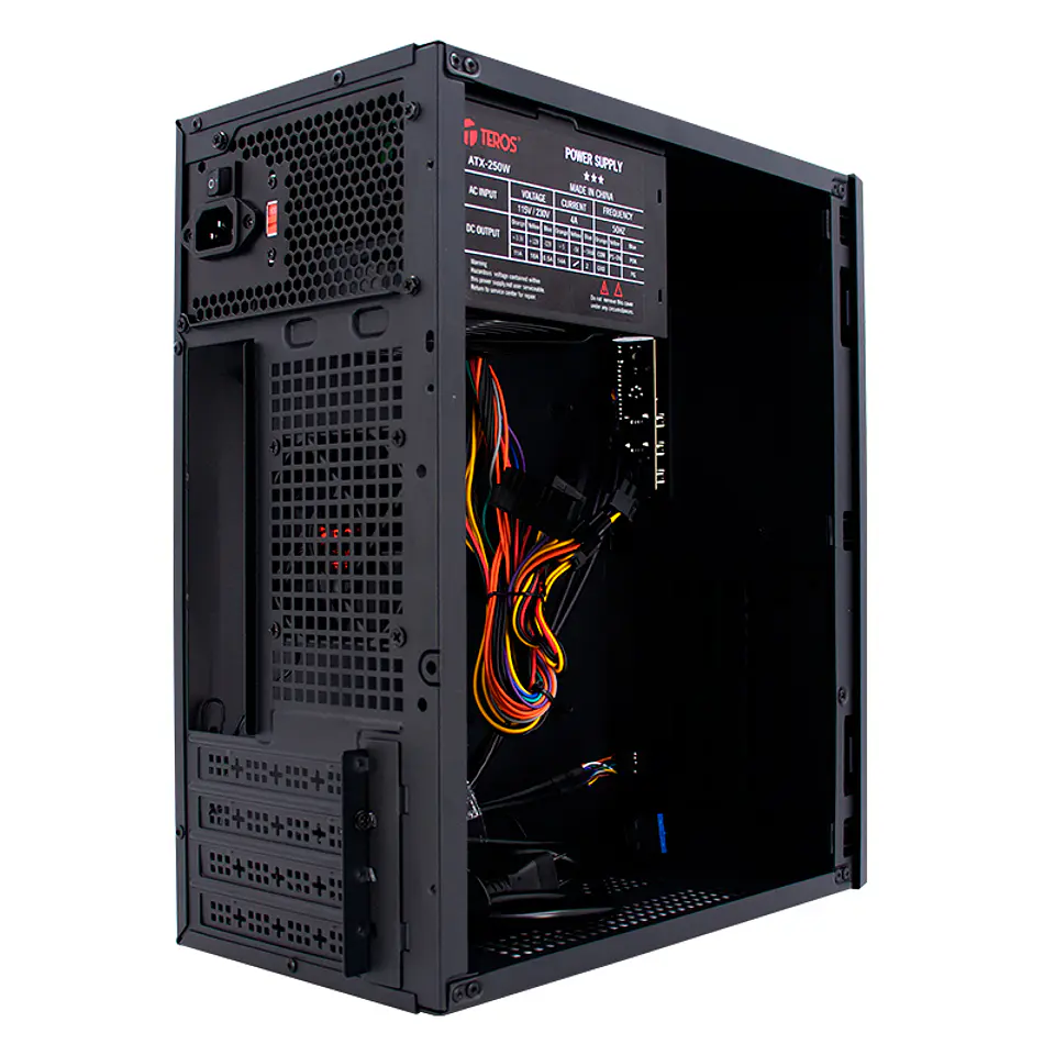 Case con fuente TEROS TE-1034S, Mini Tower, MICRO-ATX / MINI-ITX, USB-A, Audio, 250W 7