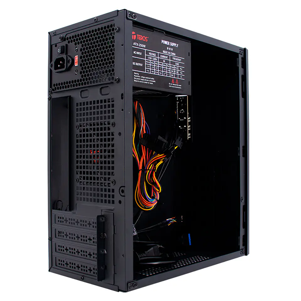 Case con fuente TEROS TE-1035S, Mini Tower, MICRO-ATX / MINI-ITX, USB-A, Audio, 250W 4