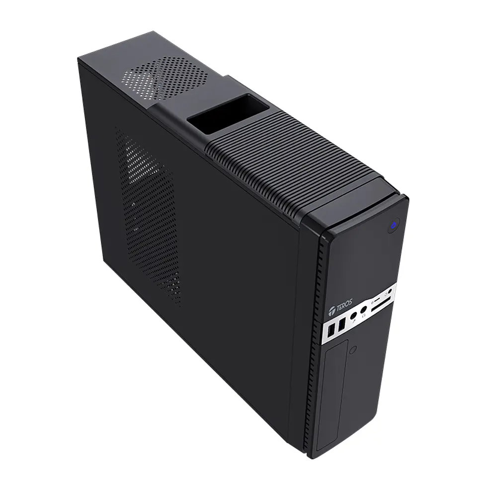 Case con fuente TEROS TE-1032S, Slim, 250W, MICRO-ATX / MINI-ITX, USB-A, Audio 2
