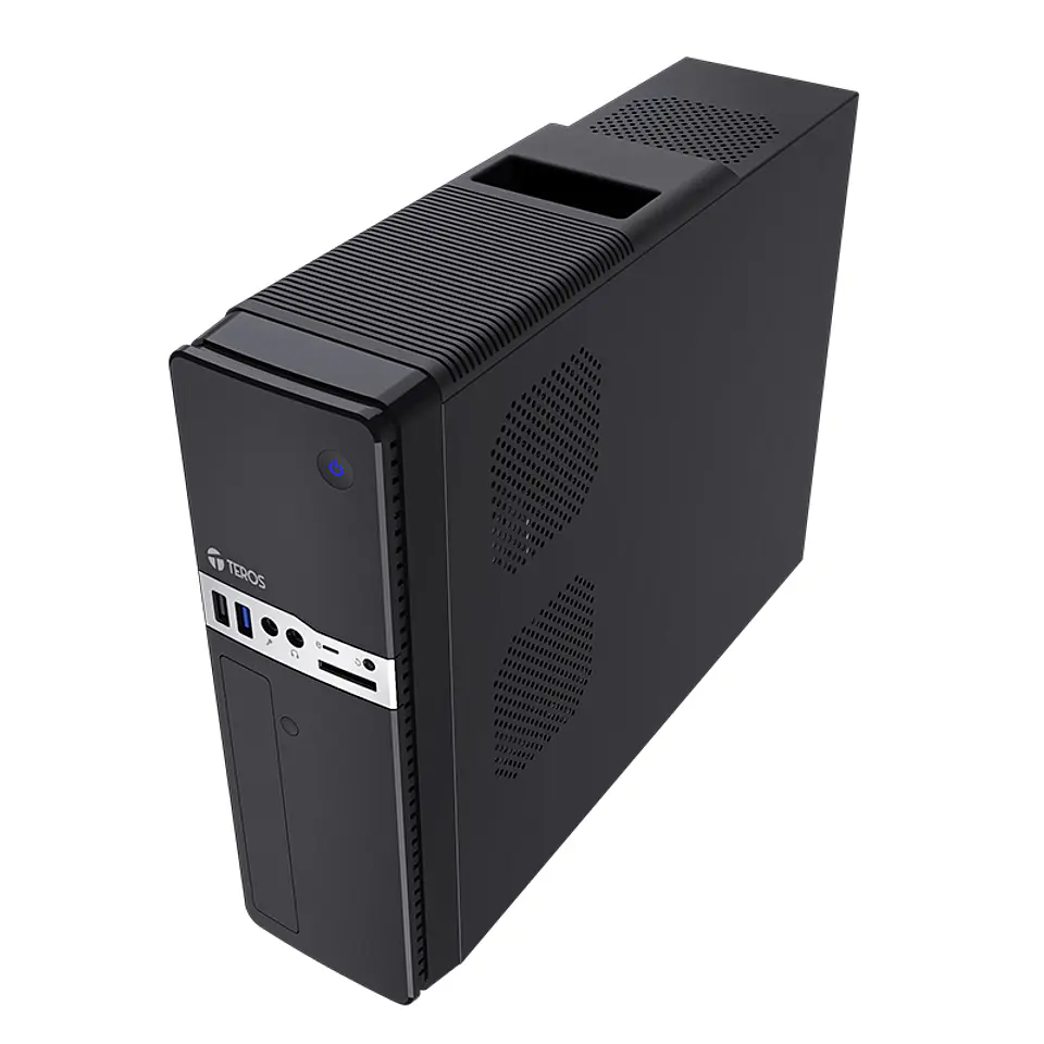 Case con fuente TEROS TE-1032S, Slim, 250W, MICRO-ATX / MINI-ITX, USB-A, Audio 4