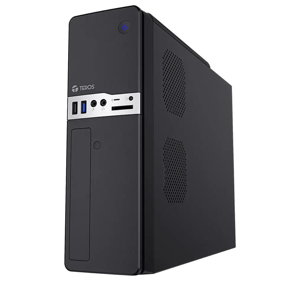 Case con fuente TEROS TE-1032S, Slim, 250W, MICRO-ATX / MINI-ITX, USB-A, Audio 5