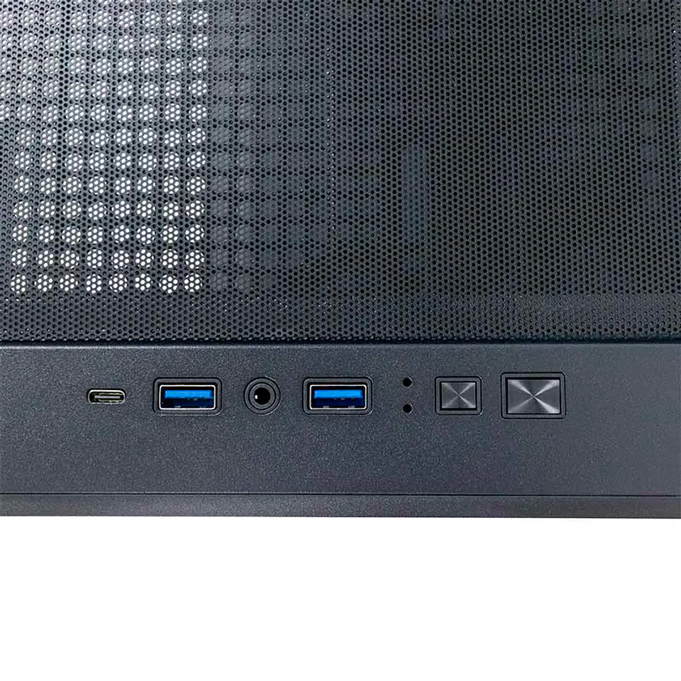 Case sin fuente gamer TEROS TE-1323G, MidTower, ATX / MICRO-ATX / ITX, USB-A, Audio 5