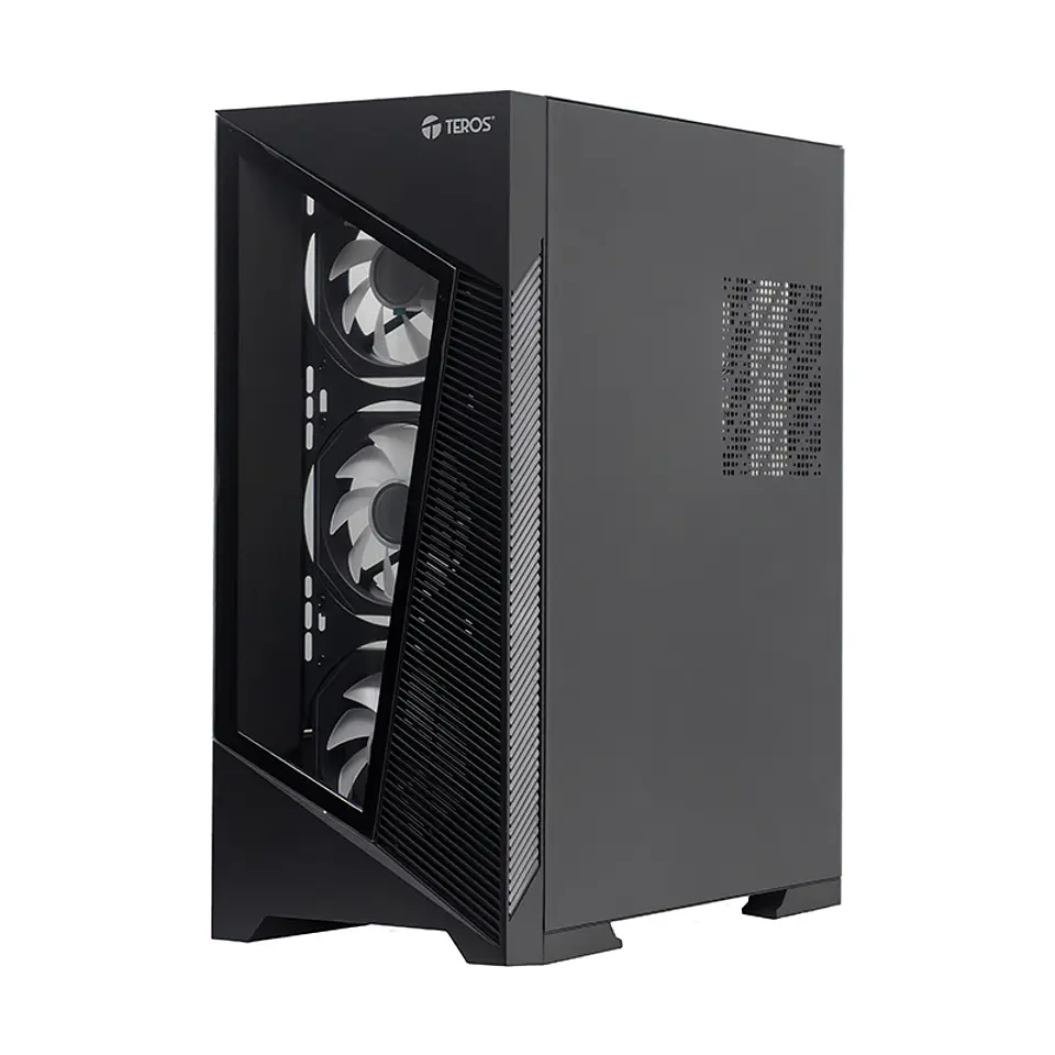 Case sin fuente gamer TEROS TE-1330G, Mid Tower, E-ATX/ATX/MICRO-ATX/IT, USB-A, Audio 2