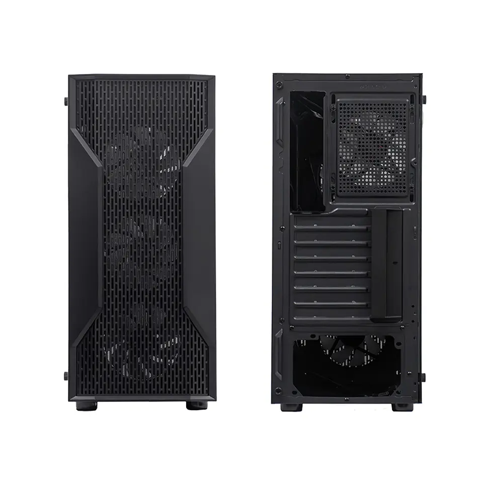 Case sin fuente gamer TEROS TE-1332G, Mid Tower, ITX/MICRO-ATX/ATX, USB-A, Audio 3