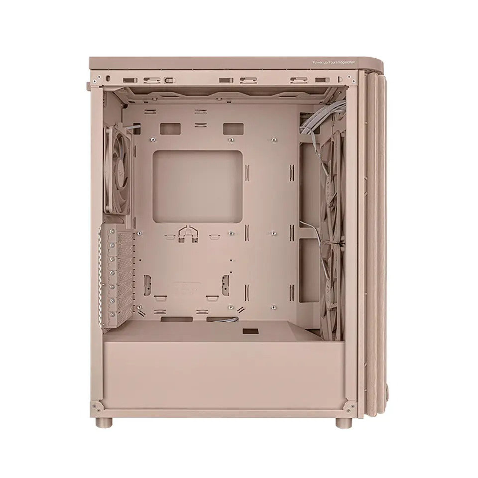 Case ASUS ProArt PA401 Wood Edition Beige - Tempered Glass Panel 3