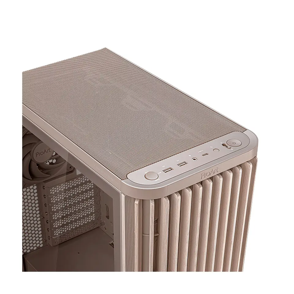 Case ASUS ProArt PA401 Wood Edition Beige - Tempered Glass Panel 6