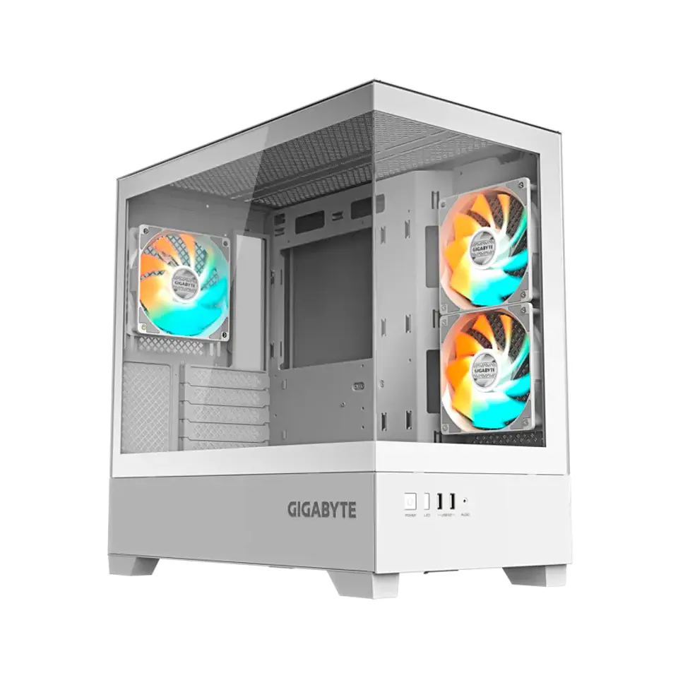 Case GIGABYTE GB-C201P PANORAMIC, Mid Tower, Compatible con mini-ITX/m-ATX, Color blanco 1