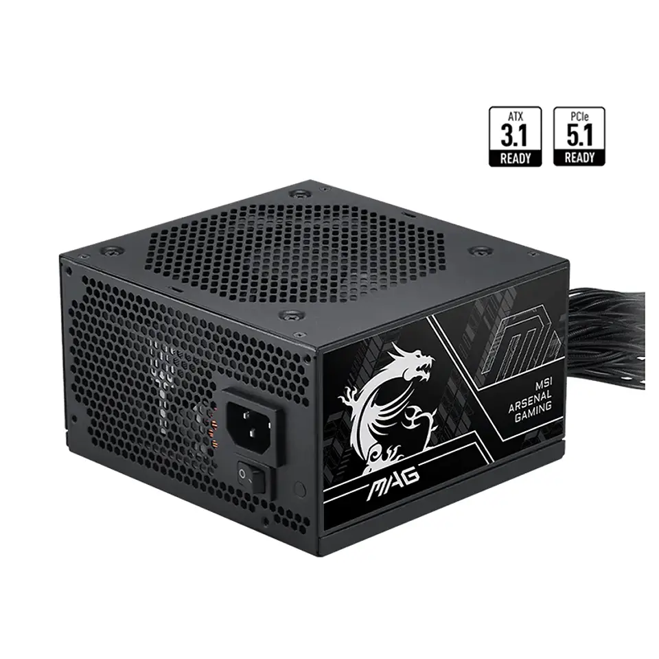 Fuente de alimentación MSI MAG A750BN PCIE5 III, 750W, 80 PLUS Bronze, Formato ATX. 2