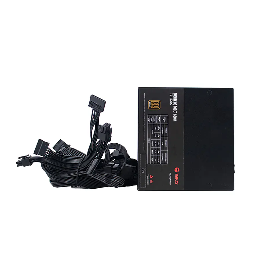 Fuente de alimentación Gamer Teros TE-1325G, Formato ATX, 650W 80 Plus Bronze 110-240V 2