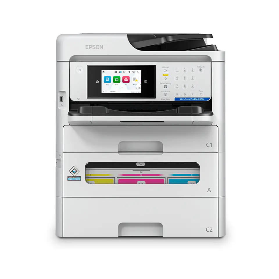 Impresora Epson MFP Color WorkForce Pro EM-C800, Imprime/Escanea/Copia/Fax/USB/WLAN/LAN 2