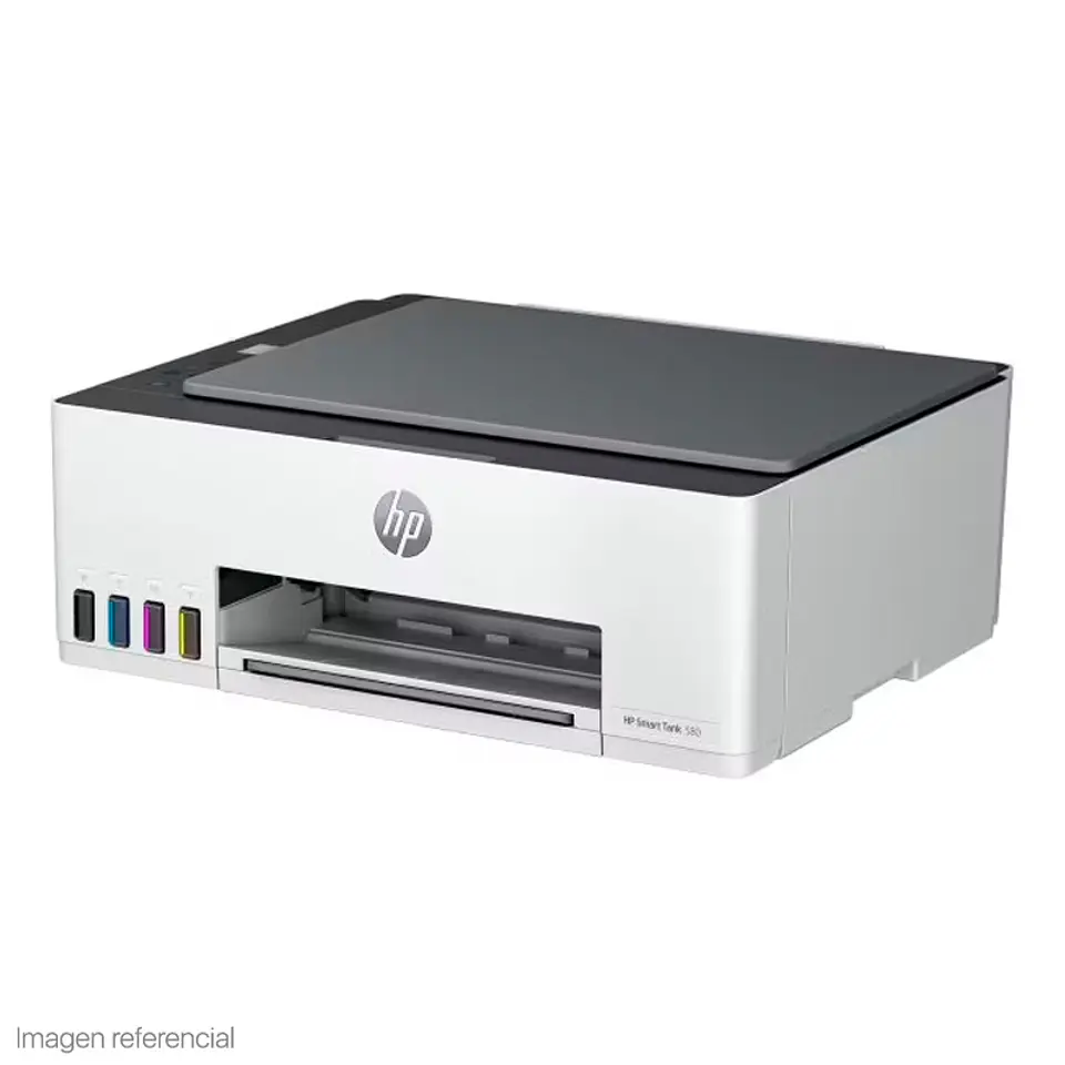 Impresora All-in-one de tinta HP Smart Tank 580, Imprime, Escanea, Copia/Wi-Fi/BT/USB 2.0 1