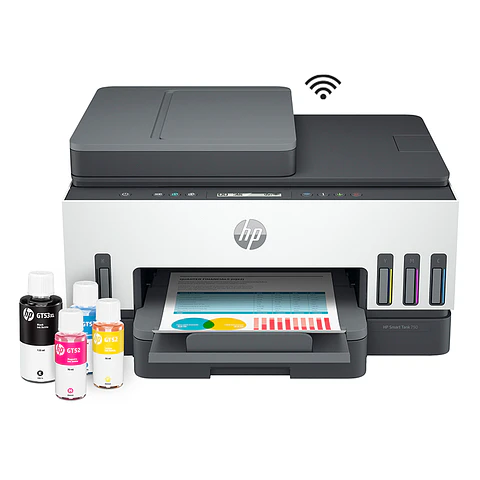 Multifuncional de tinta HP Smart Tank 750, Impresión/Escaneo/Copia/Wi-Fi/Bluetooth LE/LAN