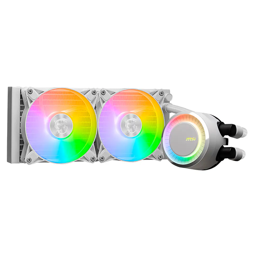 Refrigeracion líquida MSI MAG CORELIQUID E240 / Cantidad de ventiladores: 2, Color Blanco 1