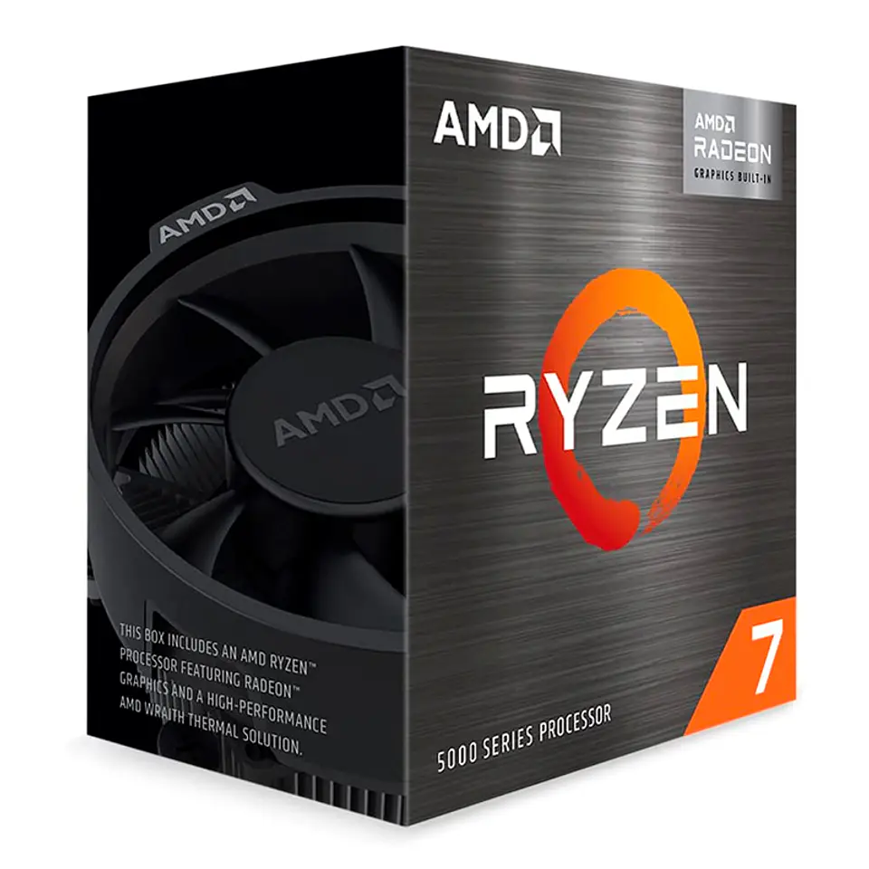 Procesador AMD Ryzen 7 5700G, 3.80 / 4.60GHz, 16MB L3, 8-Core, AM4, 7nm, 65W. 1