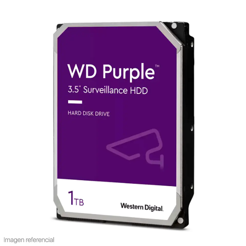 Disco duro Western Digital WD Purple, 1TB, SATA 6.0 Gb/s, 5400 RPM, 64MB Cache, 3.5