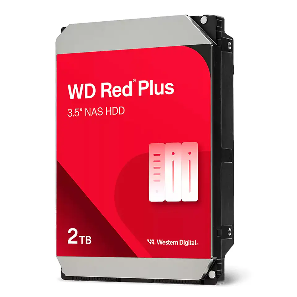 Disco duro Western Digital Red Plus WD20EFPX, 2TB, SATA, 5400rpm, 3.5